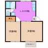 カルネB 2LDKの間取り
