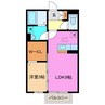 シャルマン高茶屋 1LDKの間取り