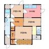 曽原町N様借家 3DKの間取り