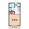 リヴィエラ　ドゥエ 1Kの間取り