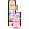 クラージュ　Ｂ棟 1LDKの間取り