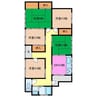 白山町南家城平屋 5DKの間取り