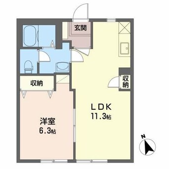 間取図 ハートヒルズ中川 D棟