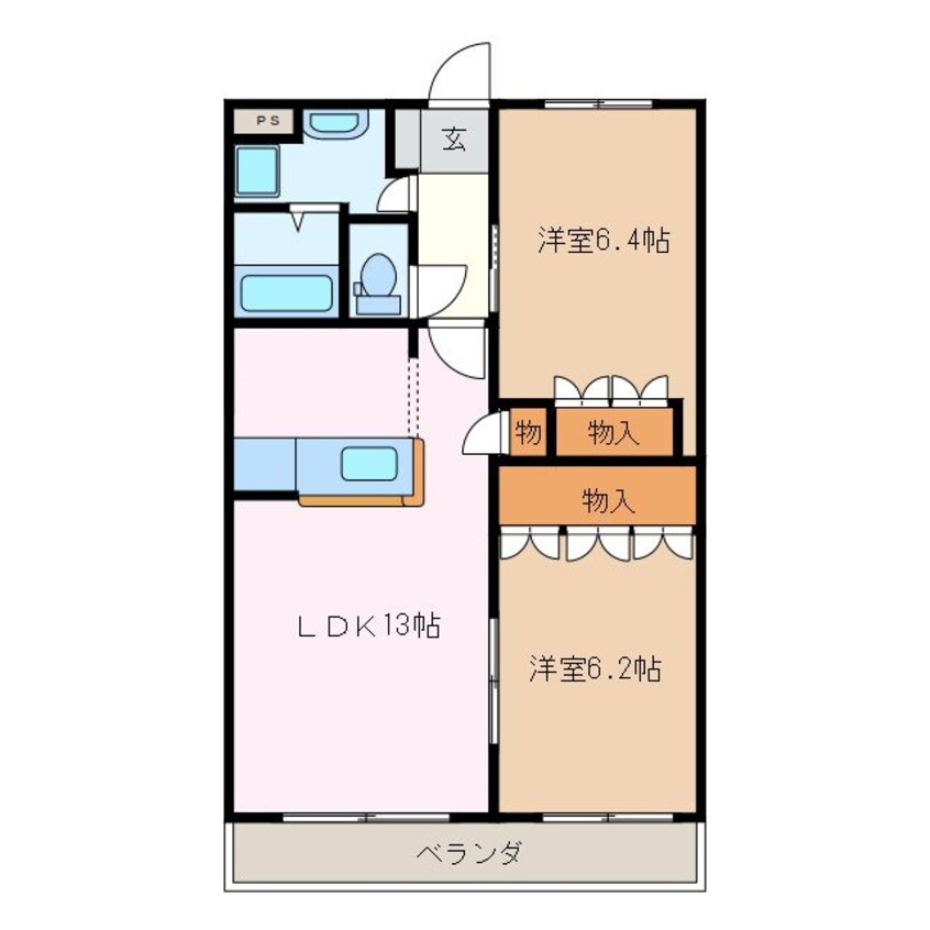 間取図 エバー　プレイスＡ