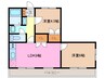 オーチャードⅠ 2LDKの間取り