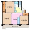 ビレッジハウス北口2号棟 3DKの間取り