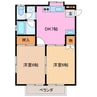 ハイツ ワンプラム a 2DKの間取り