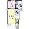ソラーナＢ棟 1LDKの間取り