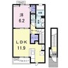 ソラーナＢ棟 1LDKの間取り