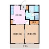 フレグランス相川A 2Kの間取り