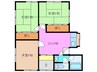 城山乙部様借家　2 3DKの間取り