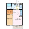 スプランドゥール　Ａ 1DKの間取り