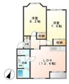 エルシャトーⅡ　Ｄ棟 2LDKの間取り