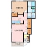 花メゾンＣ 1LDKの間取り