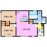 リーブルファイン津興２号棟 2LDKの間取り