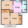 ハイツ花梨 3DKの間取り