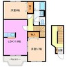 カーサ・エテルノ　Ａ棟 2LDKの間取り