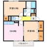 ｆｉｎｄ　ｂｉｒｄｉｅ　Ａ 2DKの間取り
