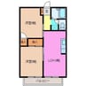 プレジール高茶屋 2LDKの間取り