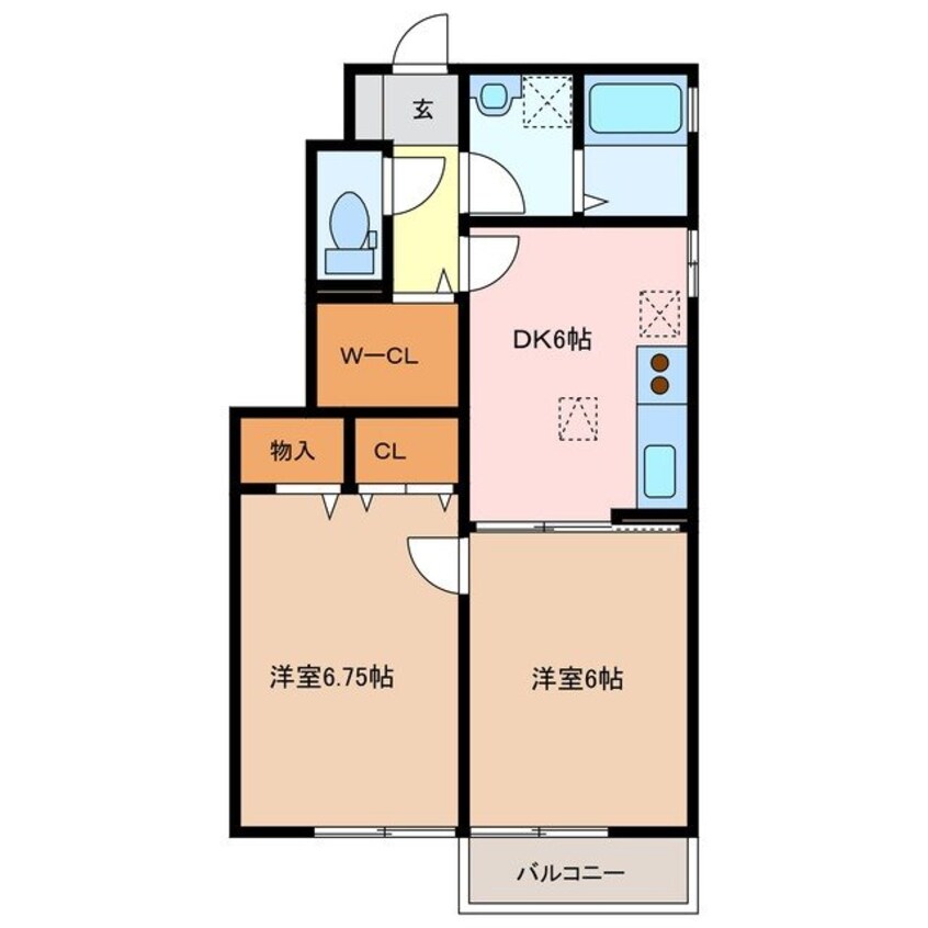 間取図 サンライズヒルズ　B棟