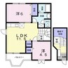 カーサ・メーラ　Ｂ棟 2LDKの間取り