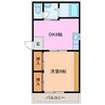 青木マンション 1DKの間取り