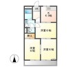 ダイヤマンションＡ・Ｂ棟 3Kの間取り