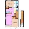 花メゾンＣ 2LDKの間取り
