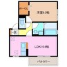 エフクレフ 1LDKの間取り