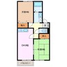 ツインスカイコート　Ａ 2DKの間取り
