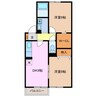 Ｐｌａｉｒｅ　Ｄ 2DKの間取り