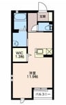 ヴィル　グランディール　光の街参番館 1Rの間取り