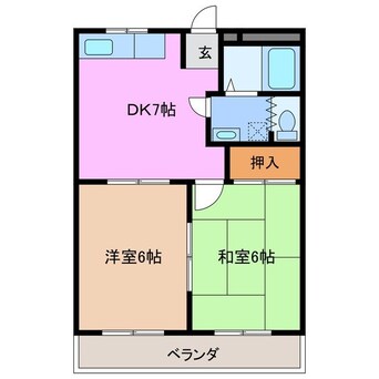 間取図 川方マンション