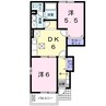 グラン・トゥール　Ａ棟 2DKの間取り