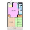 アンジーナビル 2LDKの間取り