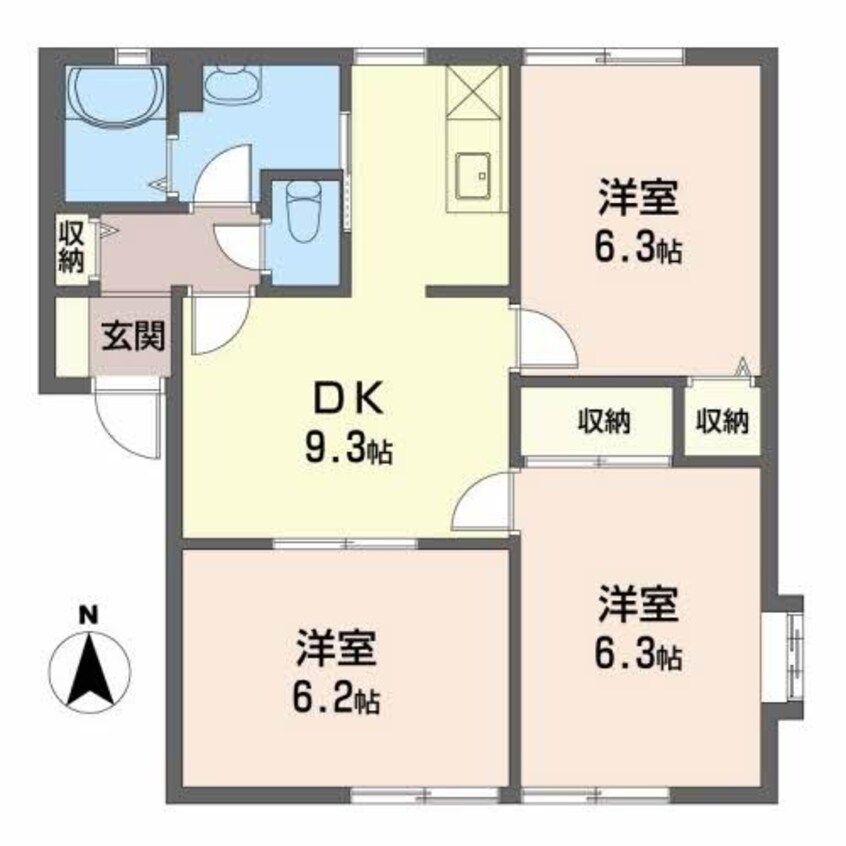 間取図 サンガーデンC