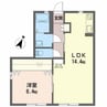 ハイネスアイ 1LDKの間取り