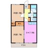 フラット立石A 2DKの間取り