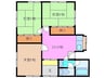 城山乙部様借家 3DKの間取り