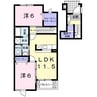 リバーサイドシティ　Ｂ棟 2LDKの間取り