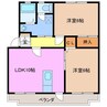 コーポワールド　Ｃ棟 2LDKの間取り