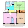 コーポワールド　Ｃ棟 2LDKの間取り