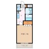 コーポブリリアント 1Kの間取り