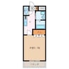 コーポブリリアント 1Kの間取り
