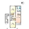 ラピュタ参番館 2LDKの間取り
