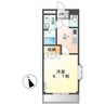 アドラーブル 1Kの間取り