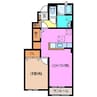 ベルソー　Ａ 1LDKの間取り