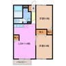 セレソ　Ａ棟 2LDKの間取り