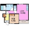 ディアシス 1LDKの間取り
