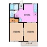 サンハイツ 2DKの間取り